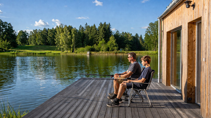 Dům na vodě 15+ s vlastn&iacute;m rybn&iacute;kem v Amenity Marinky